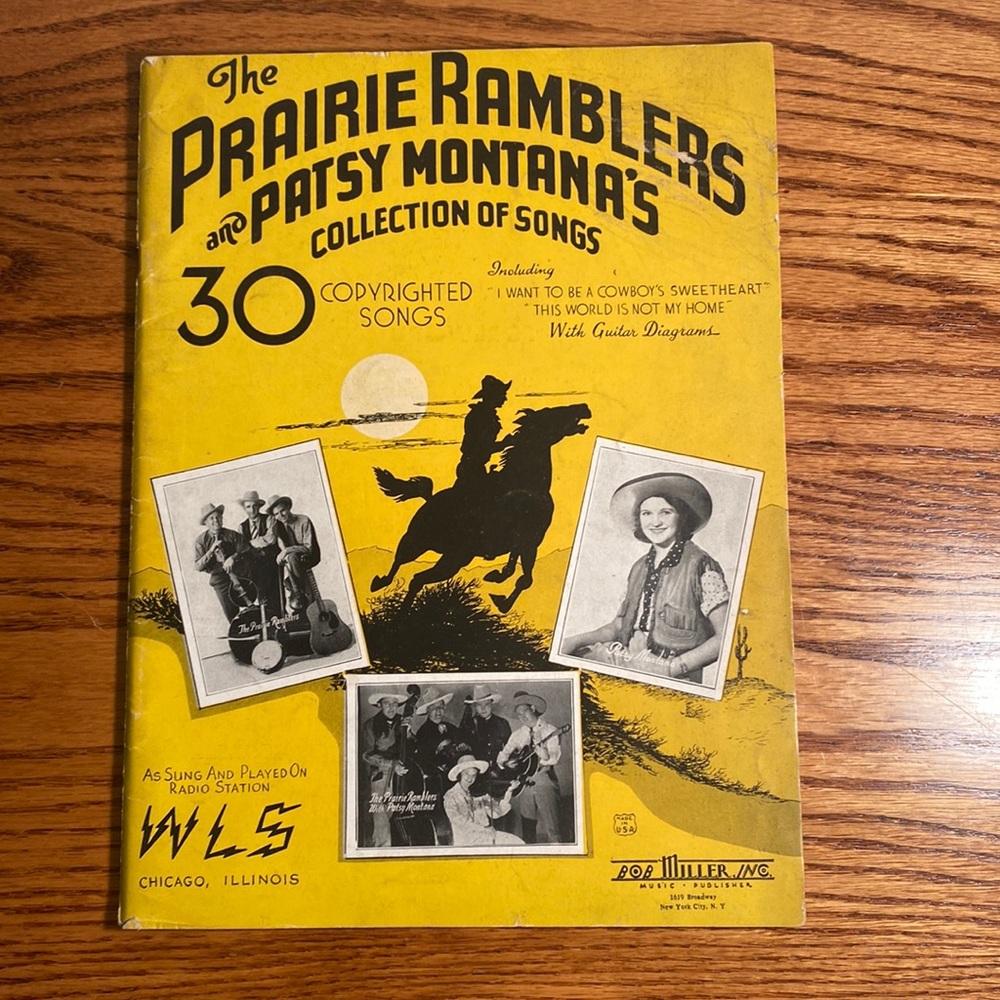 The Prairie Ramblers Vintage song book.Guitar Diagrams Good Condition.